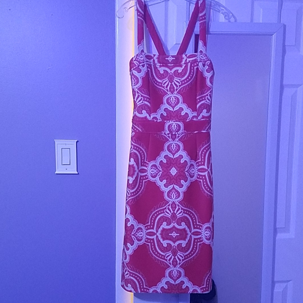 Dressbarn coral pattern dress